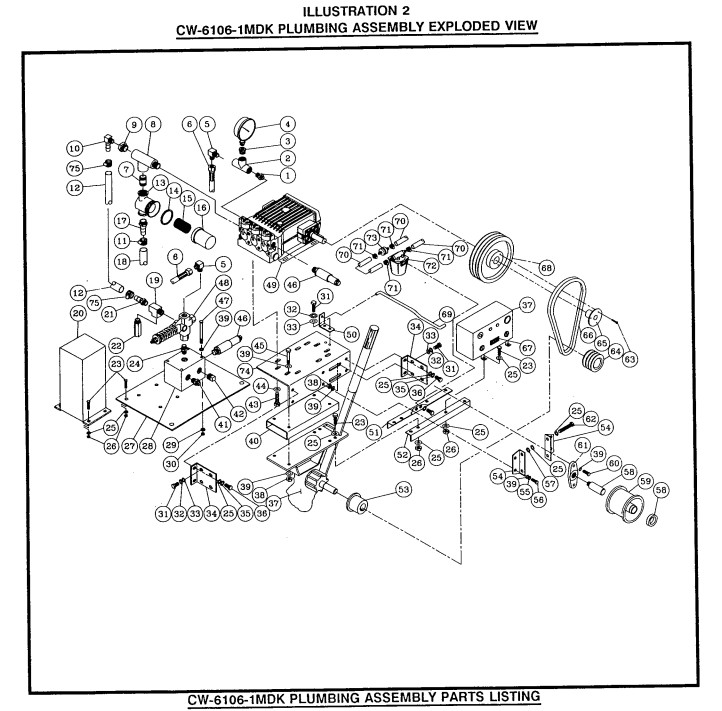 MITM CW-6106-1MDK pressure washer parts and manual